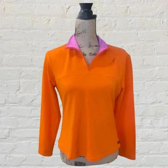 Athleta Tops - Athleta Quarter Zip - Orange